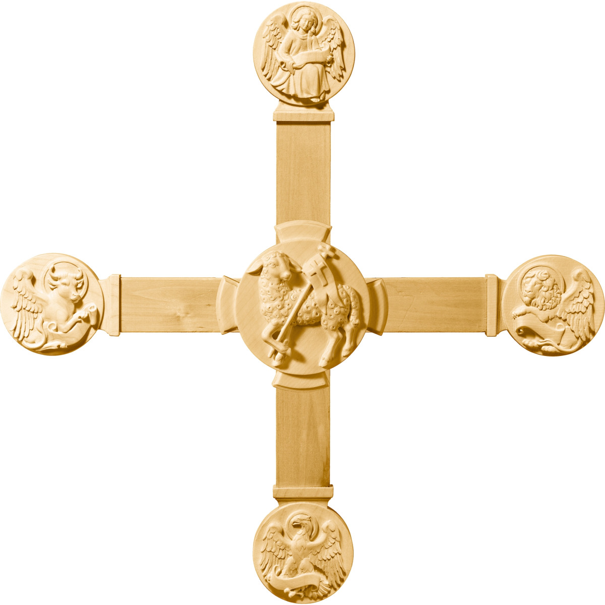 Cruz con Evangelistas y Cordero Pascual